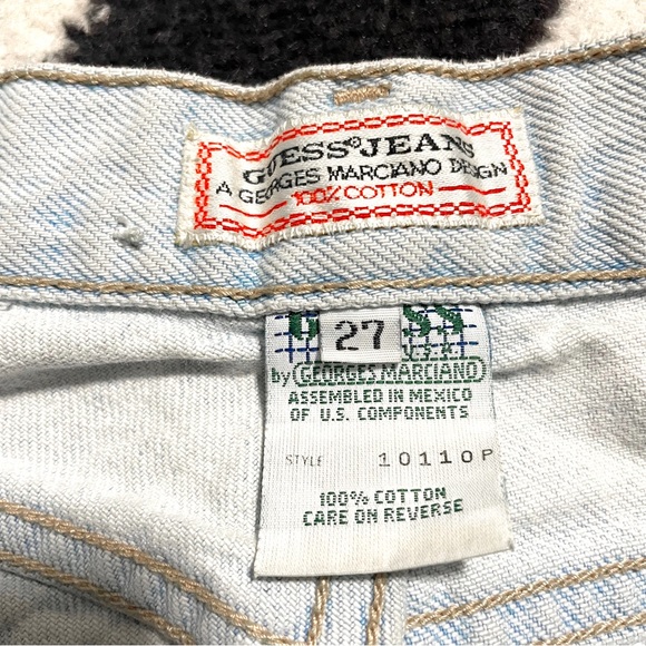 Vintage 80s 90s Guess • denim high waist light wash tapered leg mom jeans sz 24 - Picture 7 of 7
